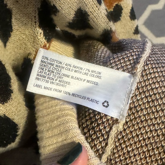 Two (2) A New Day sweaters - animal print. Sz L. - Picture 7 of 13